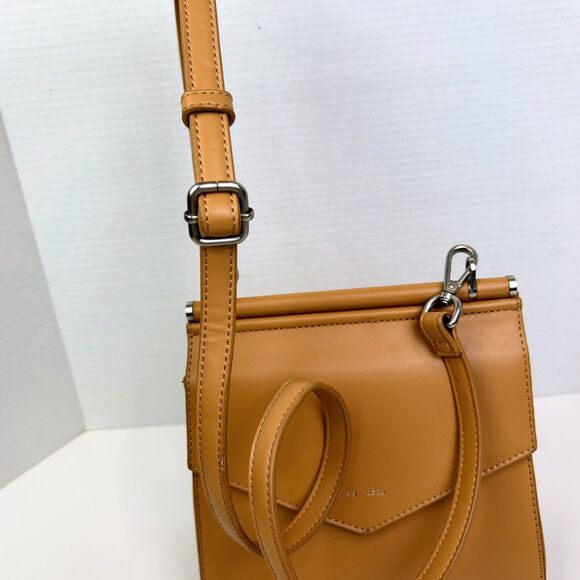 Pixie Mood Nadia Crossbody Bag Sand Beige Vegan Leather Purse Flap Closure Small - Picture 8 of 14